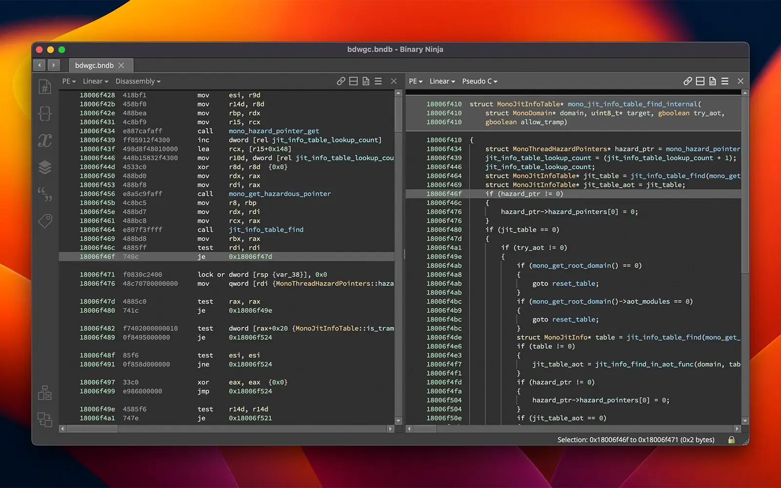 Binary Ninja screenshot 1